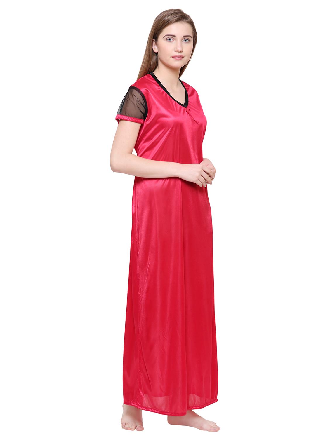 tie back contrast detail nighty - 16550920 - Standard Image - 1