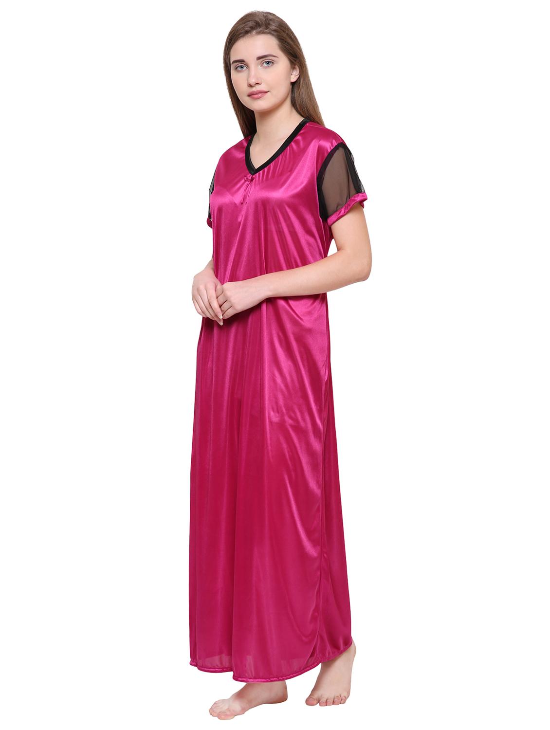 tie back contrast detail nighty - 16550922 - Standard Image - 1