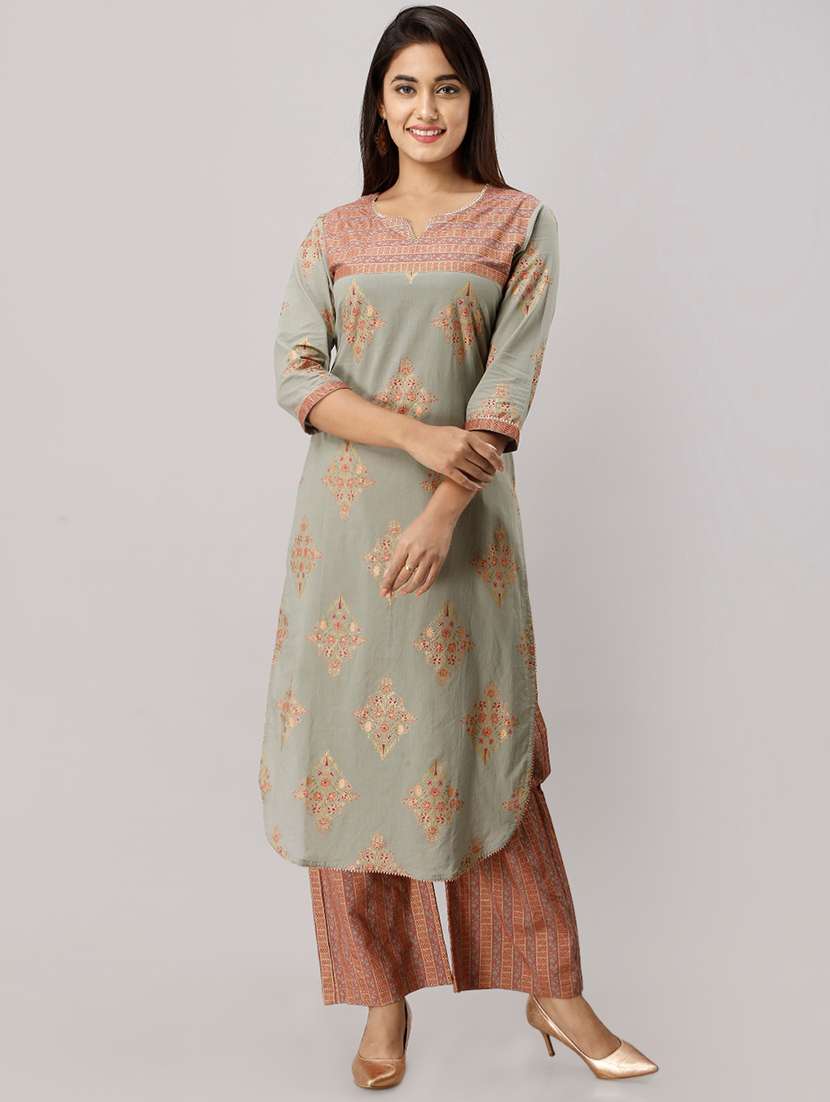 floral printed kurta palazzo set
