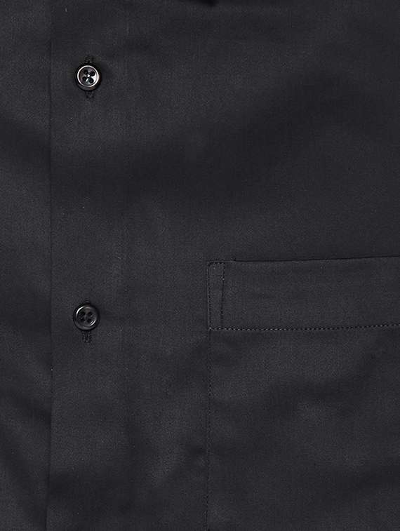 black solid formal shirt - 16552702 -  Standard Image - 4