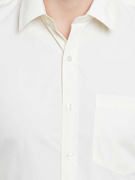 yellow solid formal shirt - 16552706 -  Standard Image - 4