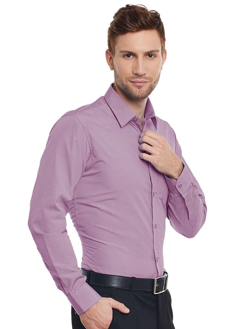 purple solid formal shirt - 16552709 -  Standard Image - 1