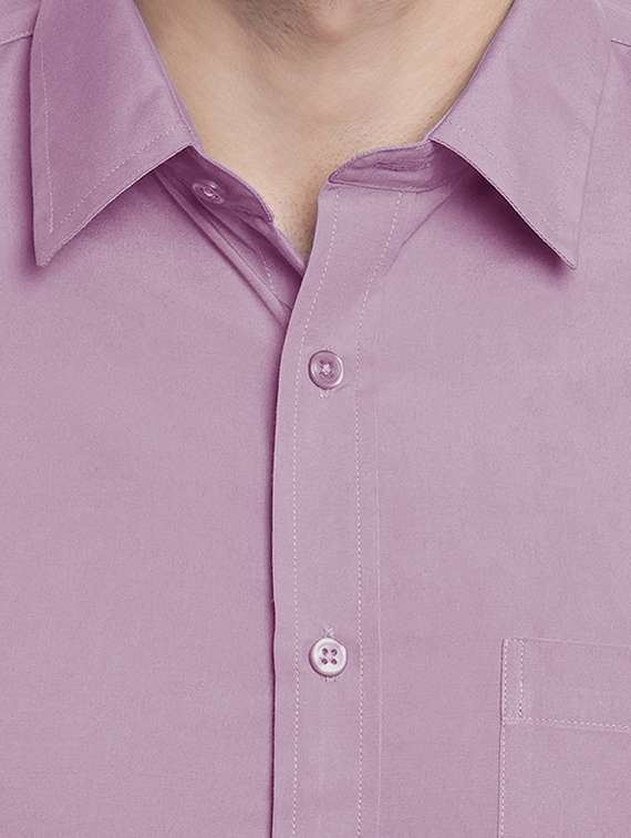 purple solid formal shirt - 16552709 -  Standard Image - 4