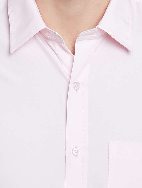 pink solid formal shirt - 16552713 -  Standard Image - 4