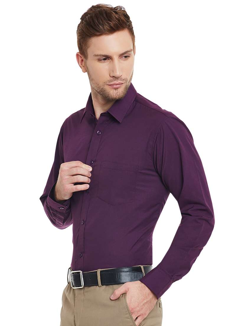 purple solid formal shirt - 16552718 -  Standard Image - 1