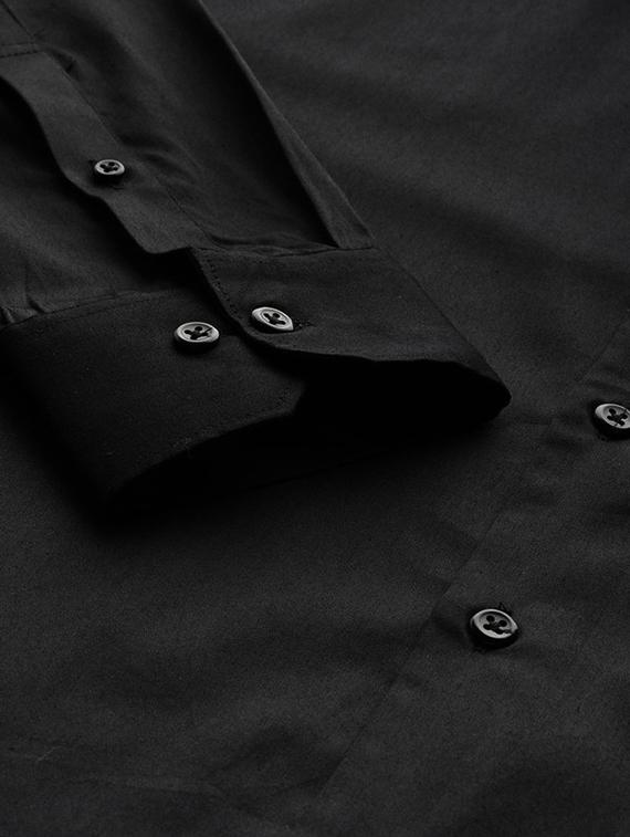 black solid formal shirt - 16552720 - Standard Image - 4