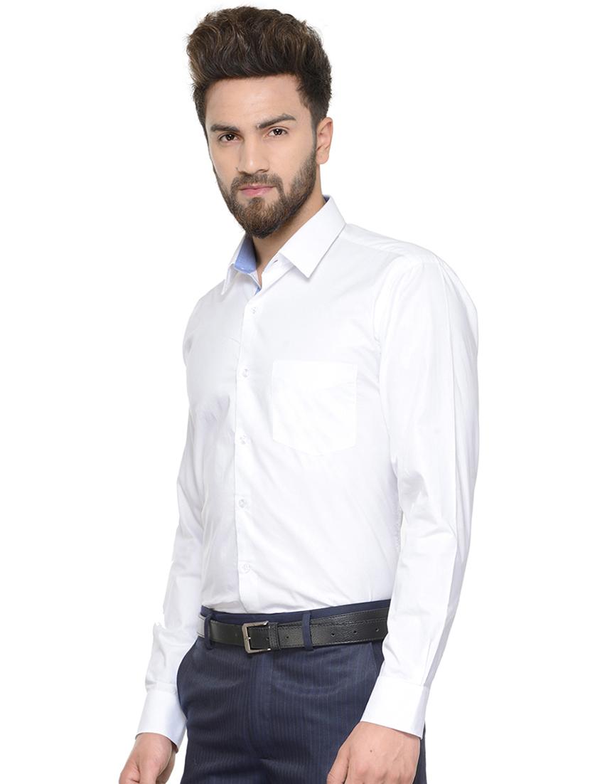 white solid formal shirt - 16552749 - Standard Image - 1