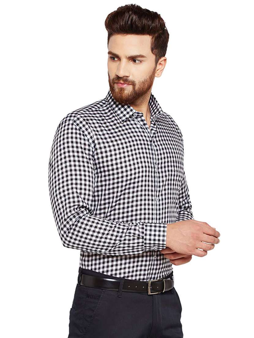 black checkered formal shirt - 16552760 -  Standard Image - 1