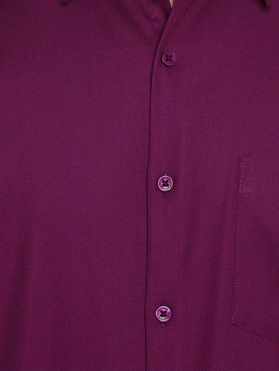 purple solid formal shirt - 16552767 -  Standard Image - 4