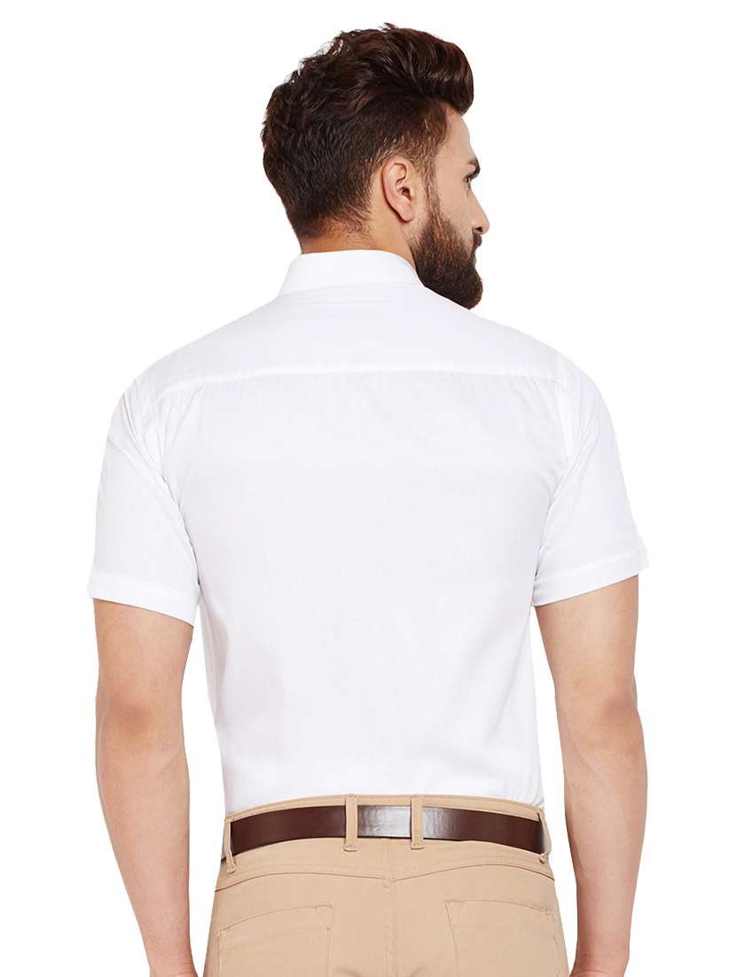 white solid formal shirt - 16552811 -  Standard Image - 1