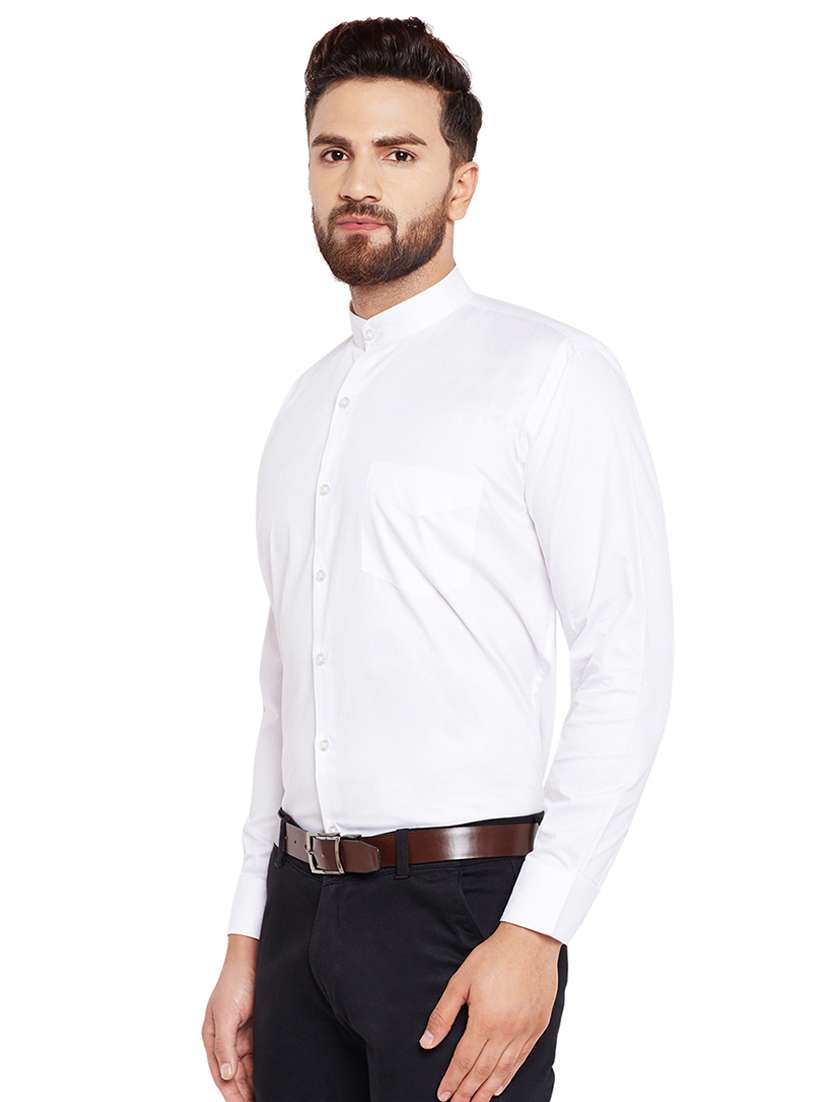 white solid formal shirt - 16552828 -  Standard Image - 1