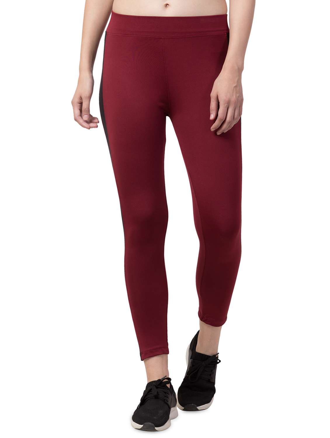 high rise contrast side tapping legging