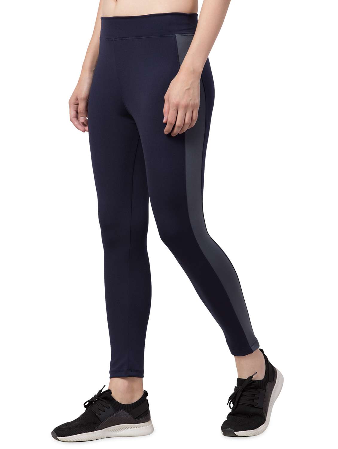 high rise contrast side tapping legging - 16556986 -  Standard Image - 1