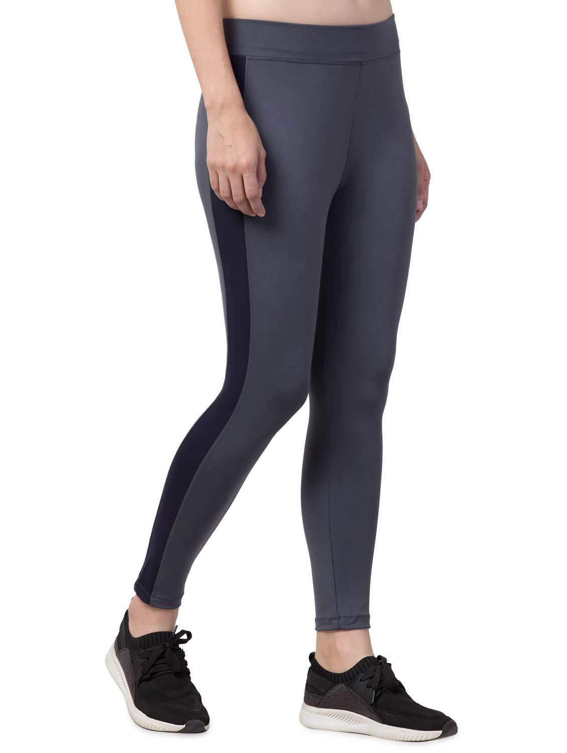 high rise contrast side tapping legging - 16556988 -  Standard Image - 1
