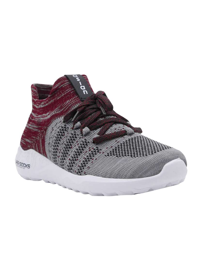 asian grey fabric sport shoes
