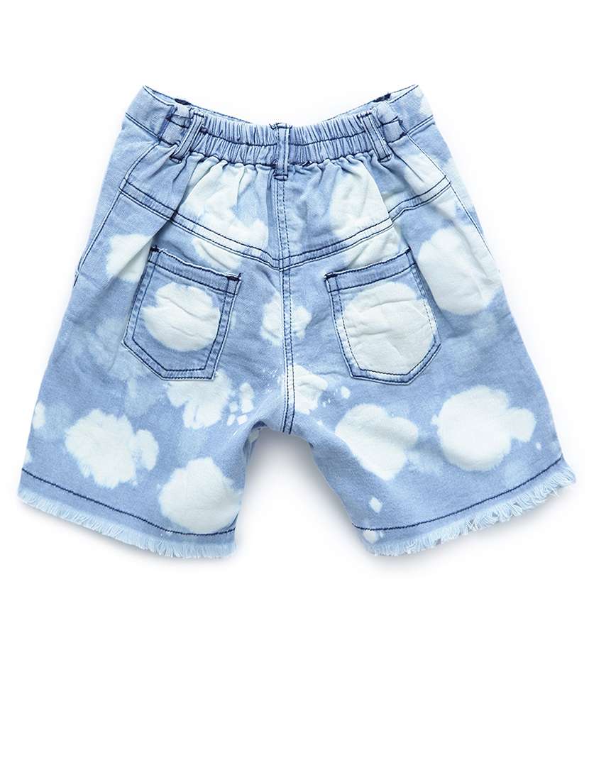 blue denim washed shorts - 16558127 -  Standard Image - 1