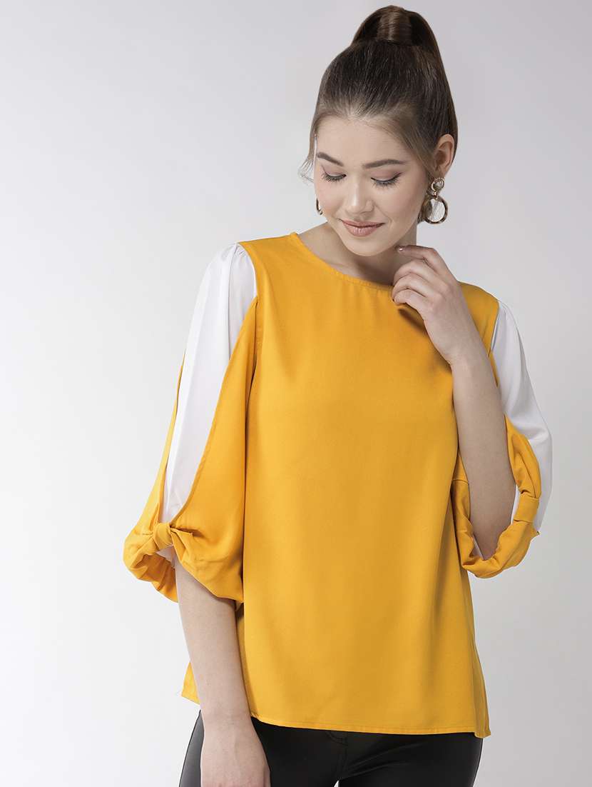 women's straight round neck top