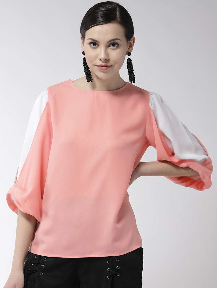 women's straight round neck top - 16558169 - Zoom Image - 0