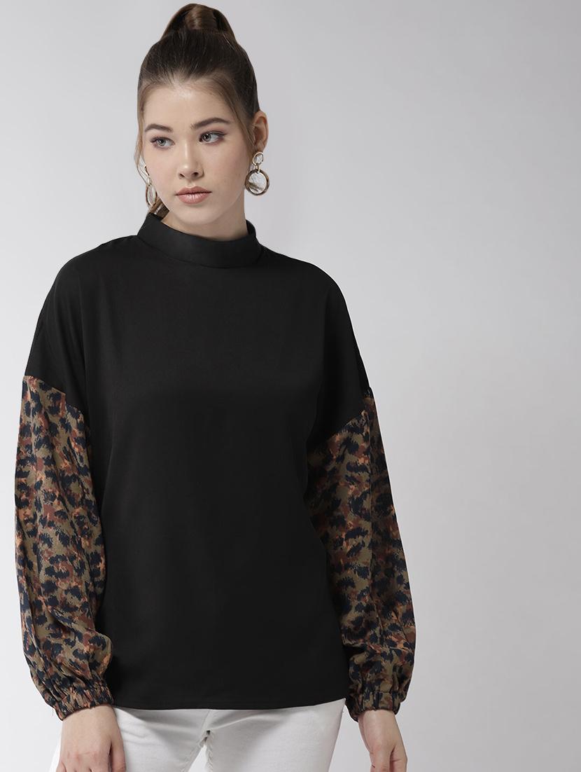 mock neck long sleeved top  - 16558177 -  Zoom Image - 0