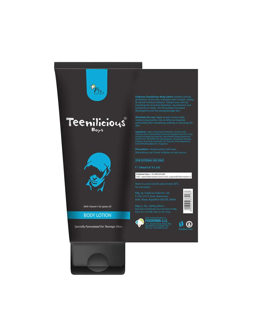 teenilicious body lotion for dry skin with jojoba, shea butter & vitamin f, for mens and boys 150ml - 16559142 - Standard Image - 1