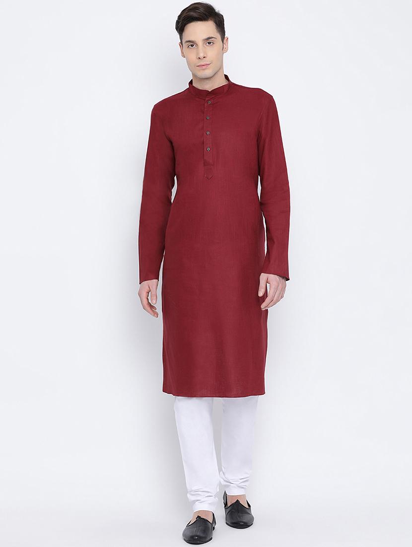 men solid kurta churidar ethnic wear set - 16562181 -  Zoom Image - 0