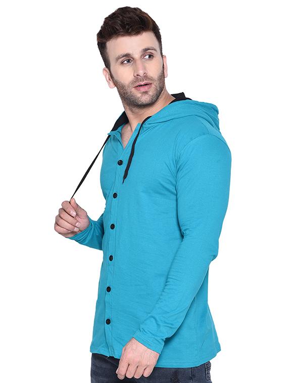 blue solid t-shirt - 16562342 - Standard Image - 1