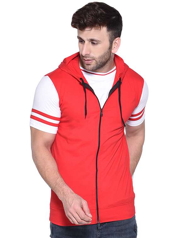 red color block t-shirt