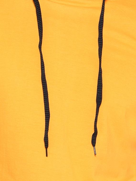 yellow color block hooded t-shirt - 16562357 - Standard Image - 4