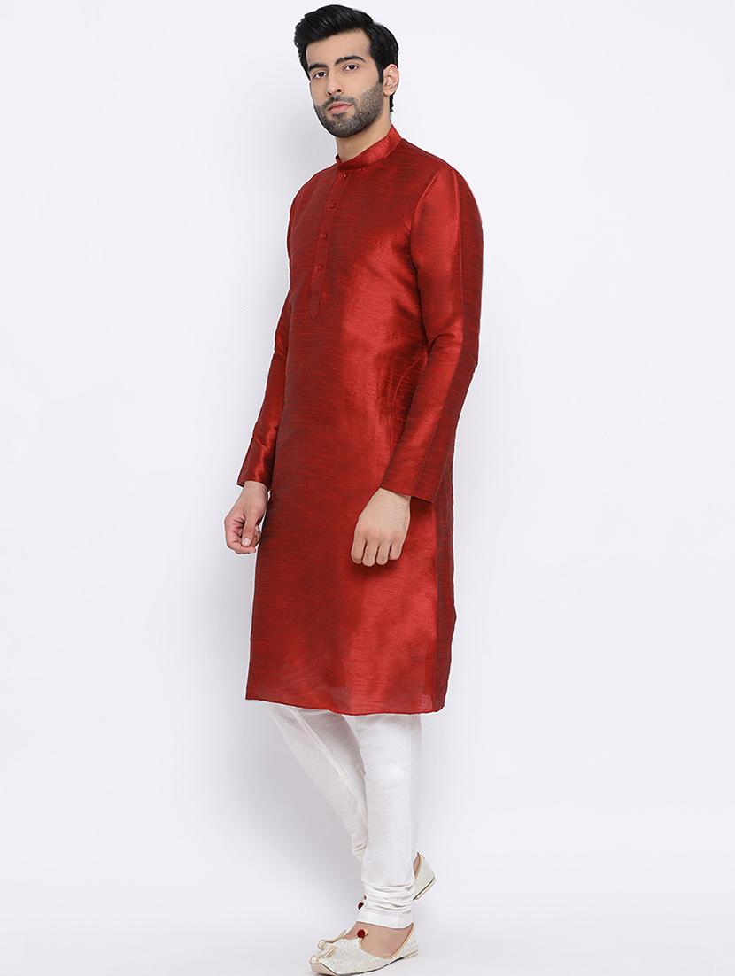 red solid long kurta - 16562523 -  Standard Image - 1