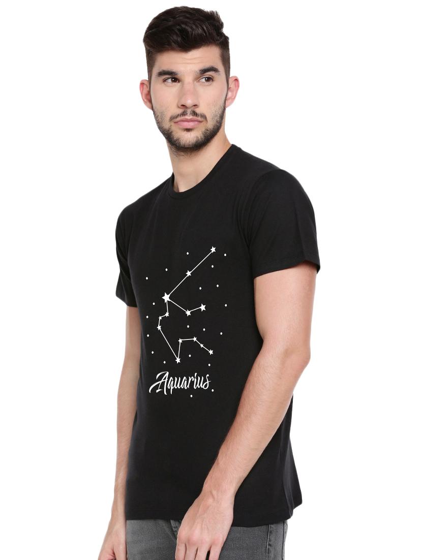black chest print t-shirt - 16563291 - Standard Image - 1