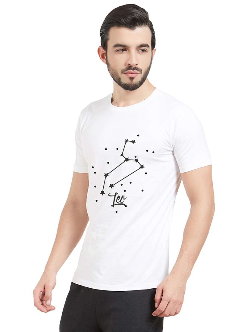 white chest print t-shirt - 16563337 -  Standard Image - 1