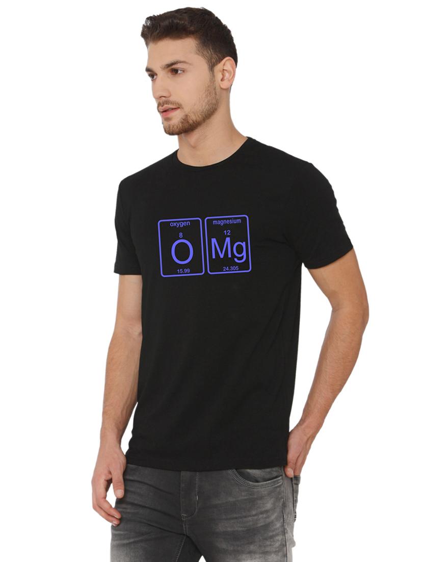 black typographic chest print t-shirt - 16563343 - Standard Image - 1