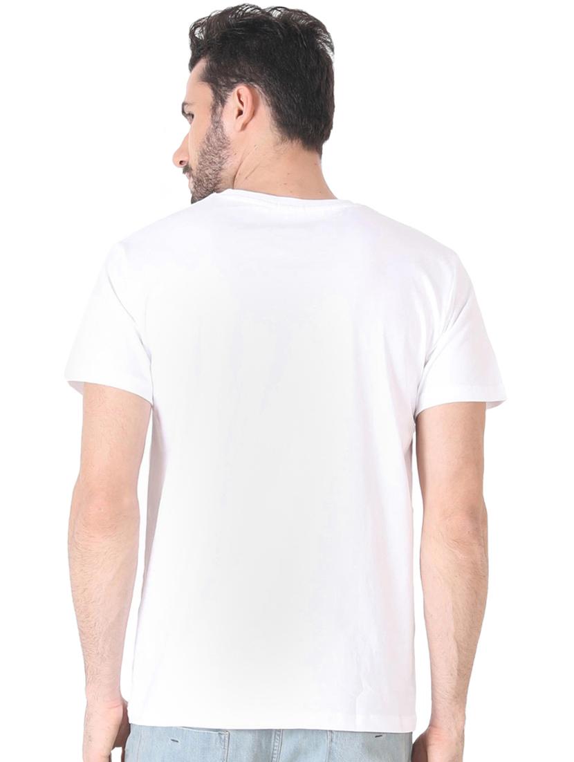 white chest print t-shirt - 16563347 - Standard Image - 1