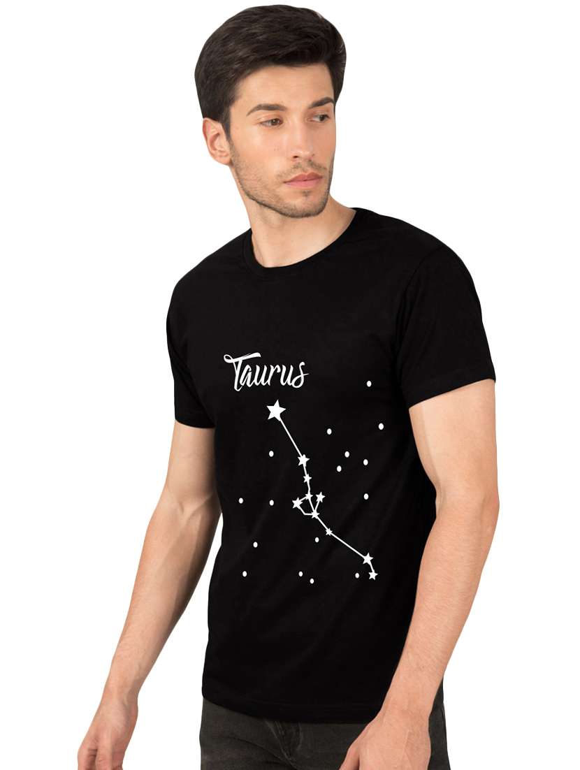 black chest print t-shirt - 16563361 - Standard Image - 1