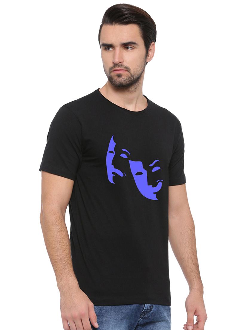 black chest print t-shirt - 16563363 -  Standard Image - 1