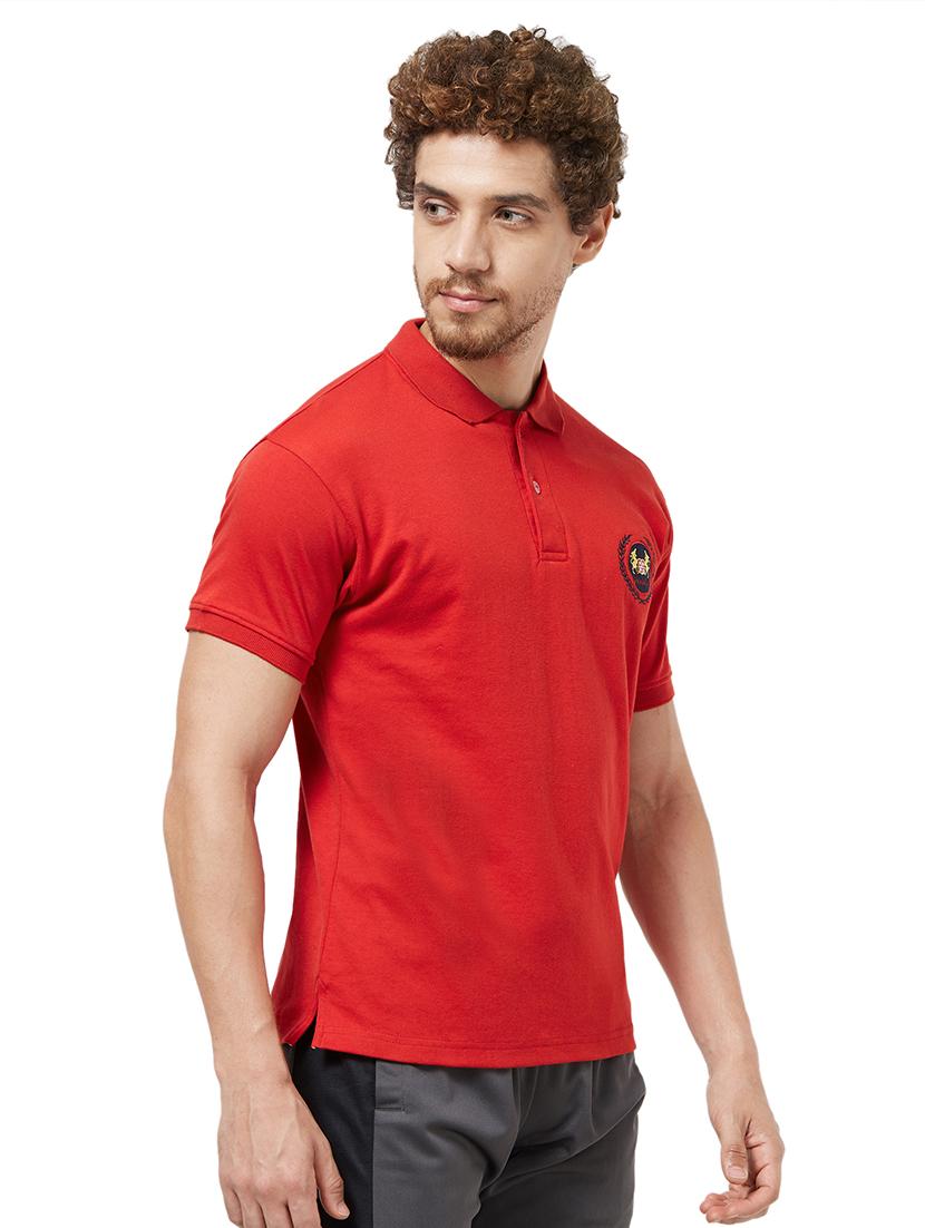 red solid polo t-shirt  - 16563800 -  Standard Image - 1