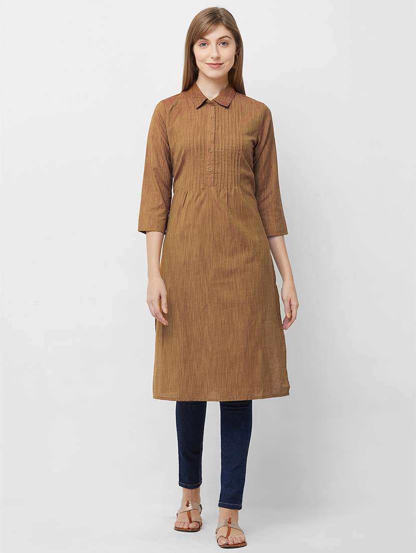 solid straight kurta