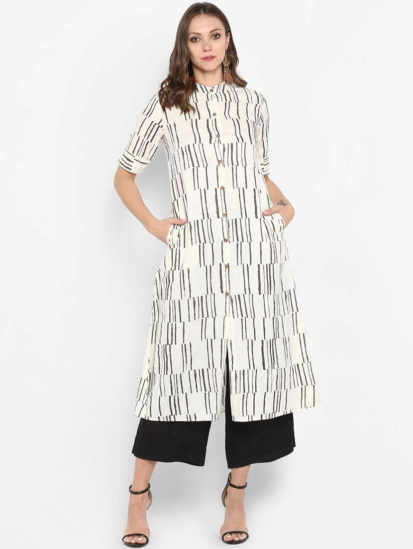 printed a-line kurta