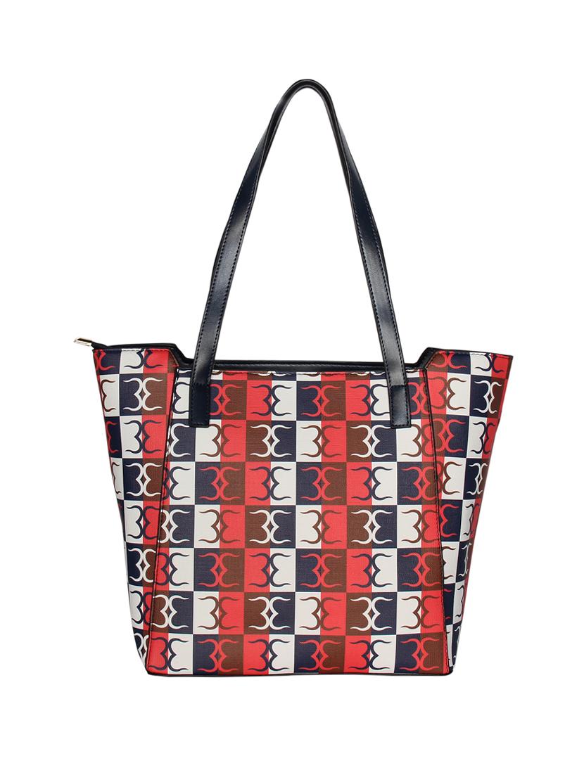 multi colored leatherette (pu) regular tote - 16569806 -  Standard Image - 1