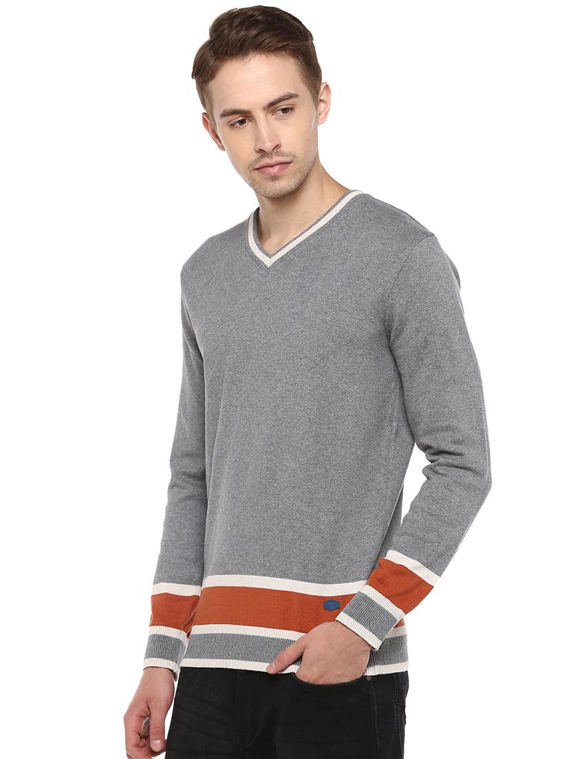 grey striped pullover - 16570196 -  Standard Image - 1