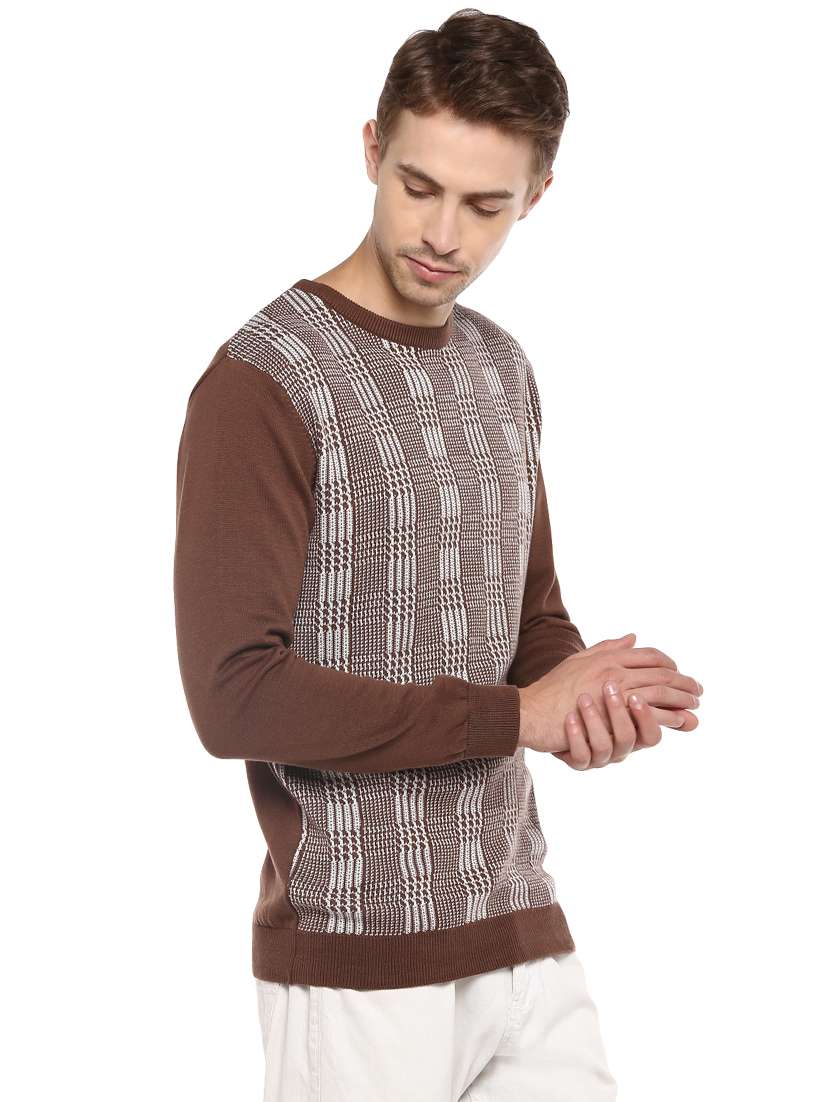 brown printed pullover - 16570199 -  Standard Image - 1