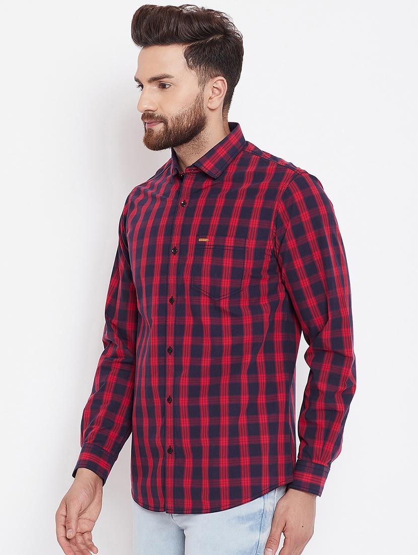 red checkered casual shirt - 16570642 - Standard Image - 1