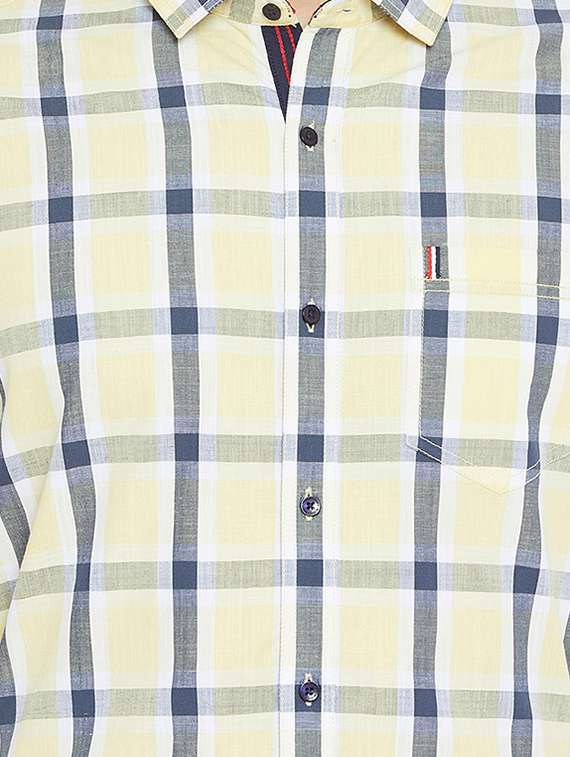 yellow checkered casual shirt - 16570655 -  Standard Image - 4