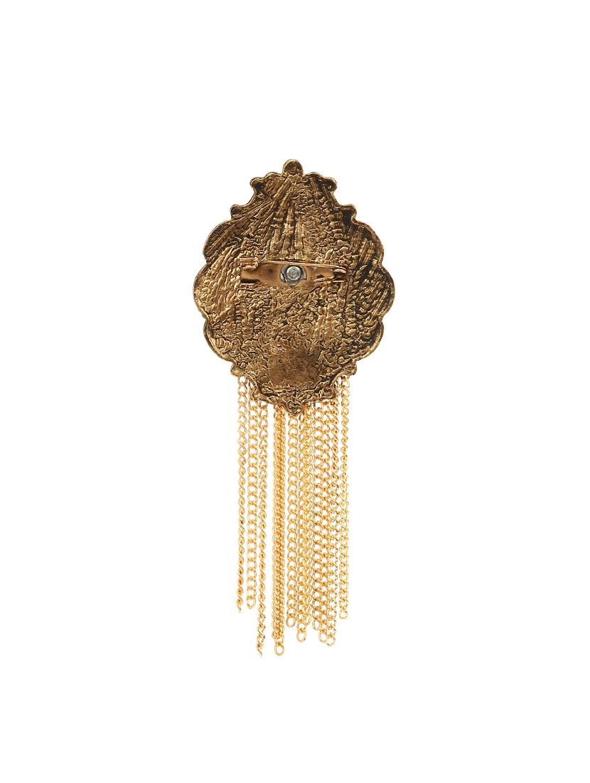 black gold tone brooch - 16571778 - Standard Image - 1