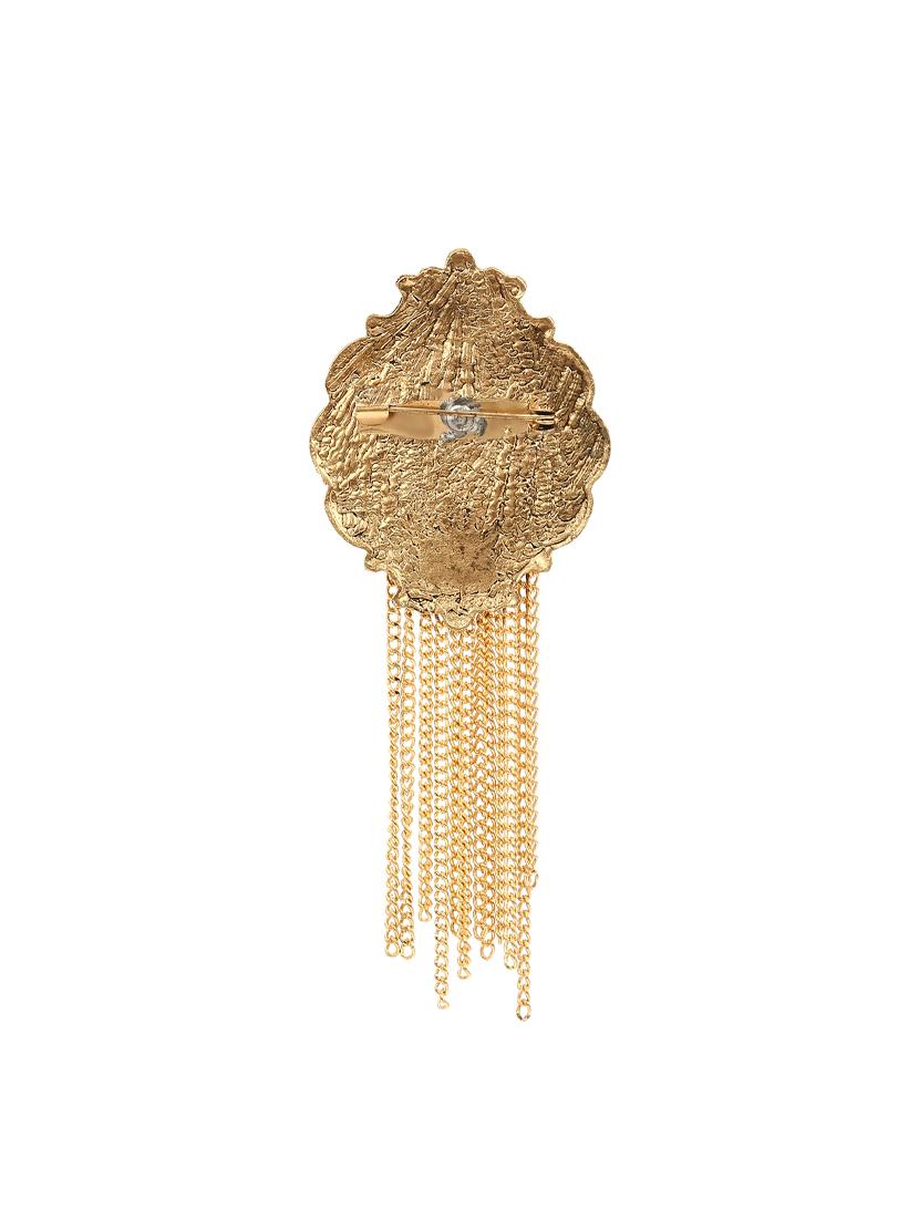 blue gold tone brooch - 16571779 - Standard Image - 1