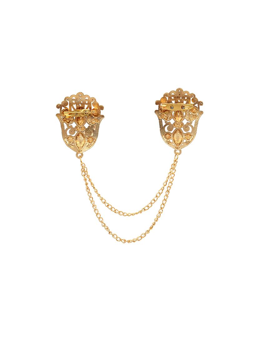 black gold tone brooch - 16571787 - Standard Image - 1
