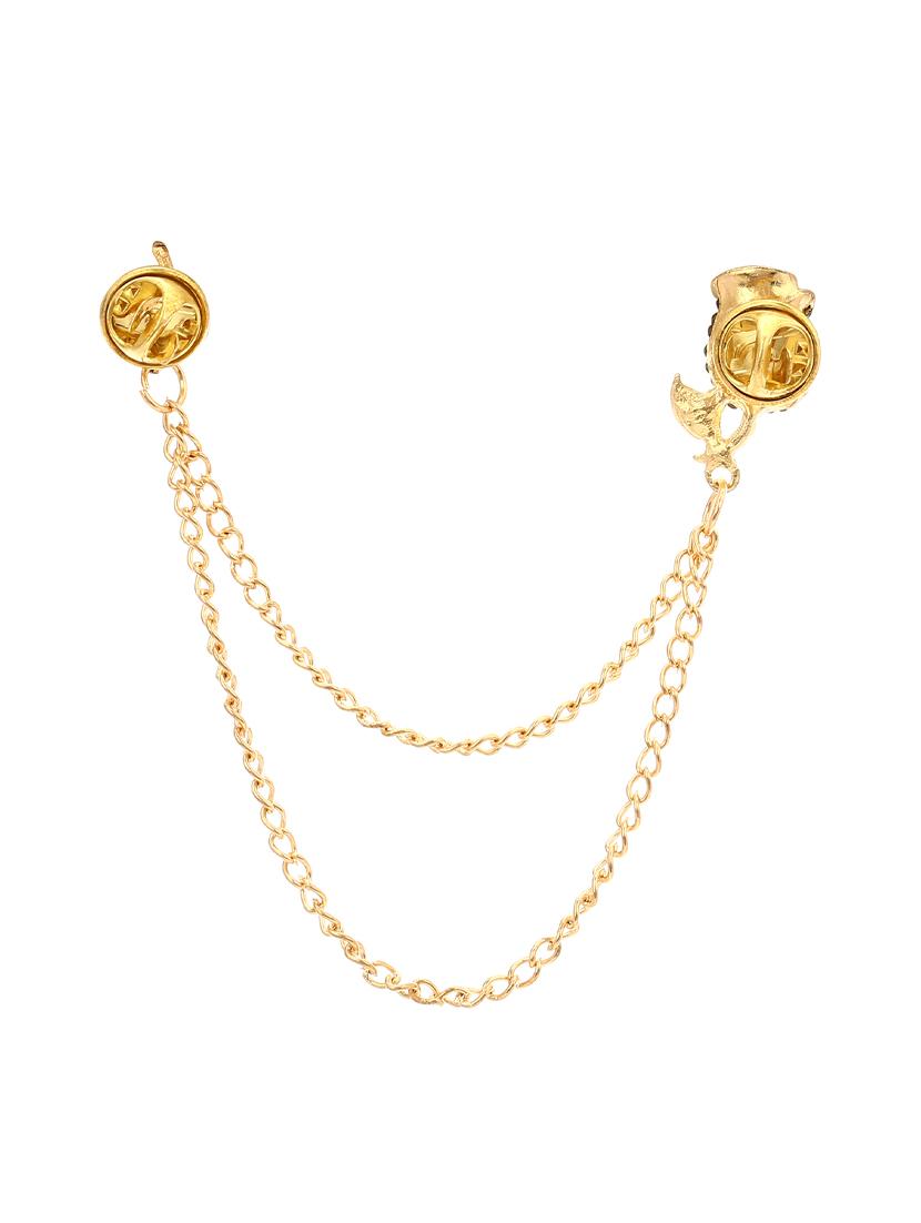 blue gold tone brooch - 16571796 - Standard Image - 1