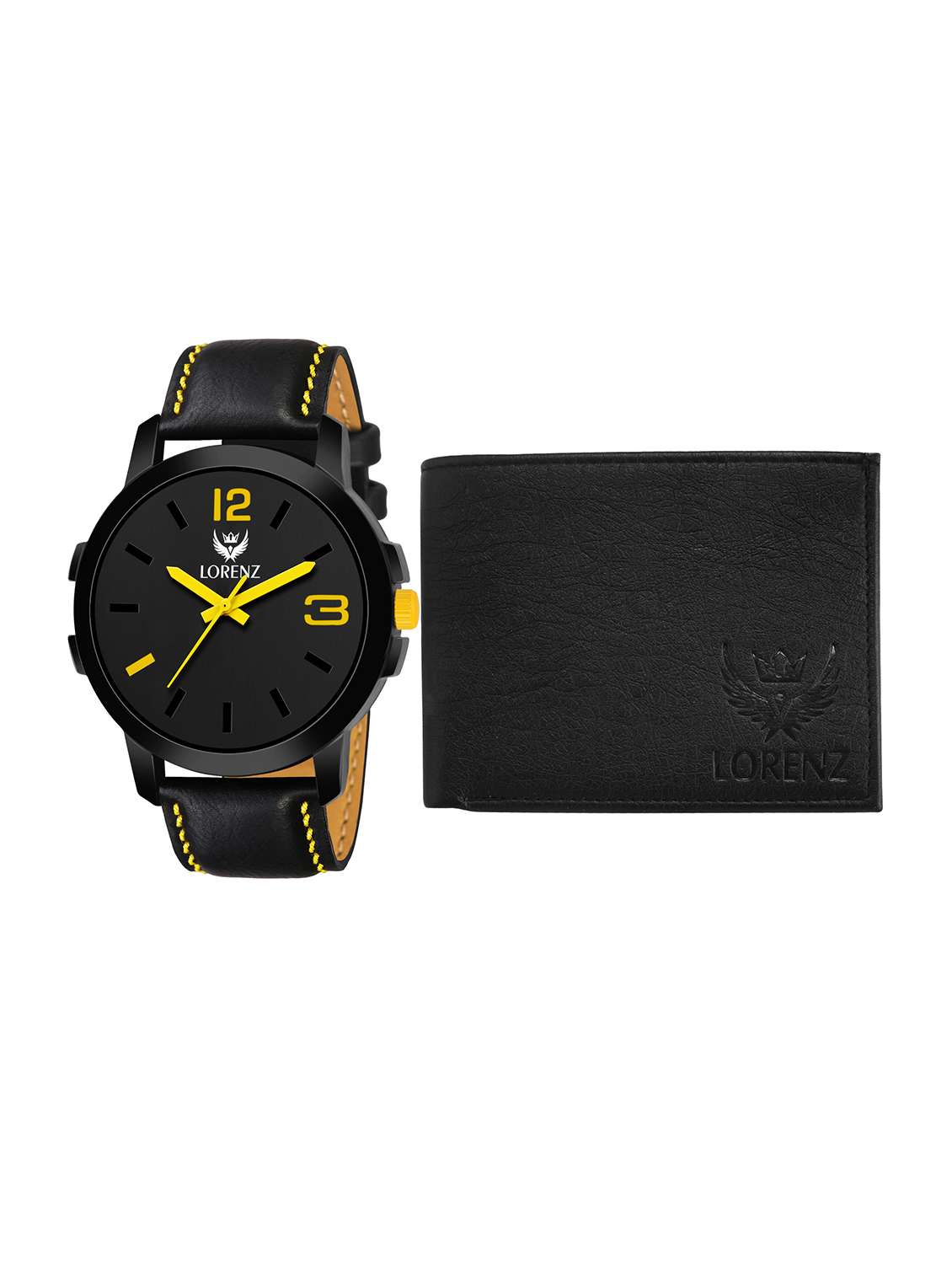 lorenz set of 2 analog watch, and wallet