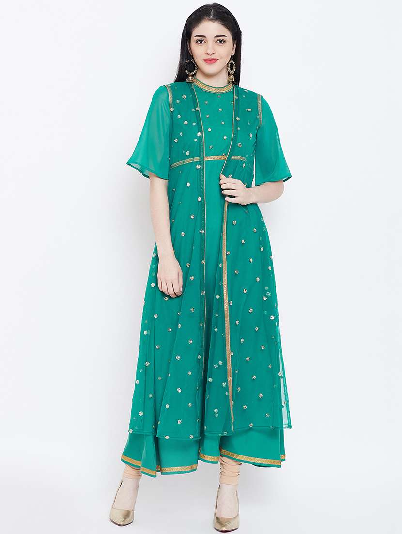 embellished layered kurta