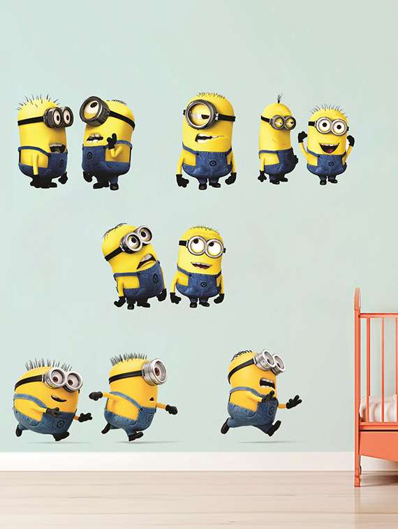 minions wall sticker for living room 